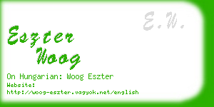 eszter woog business card